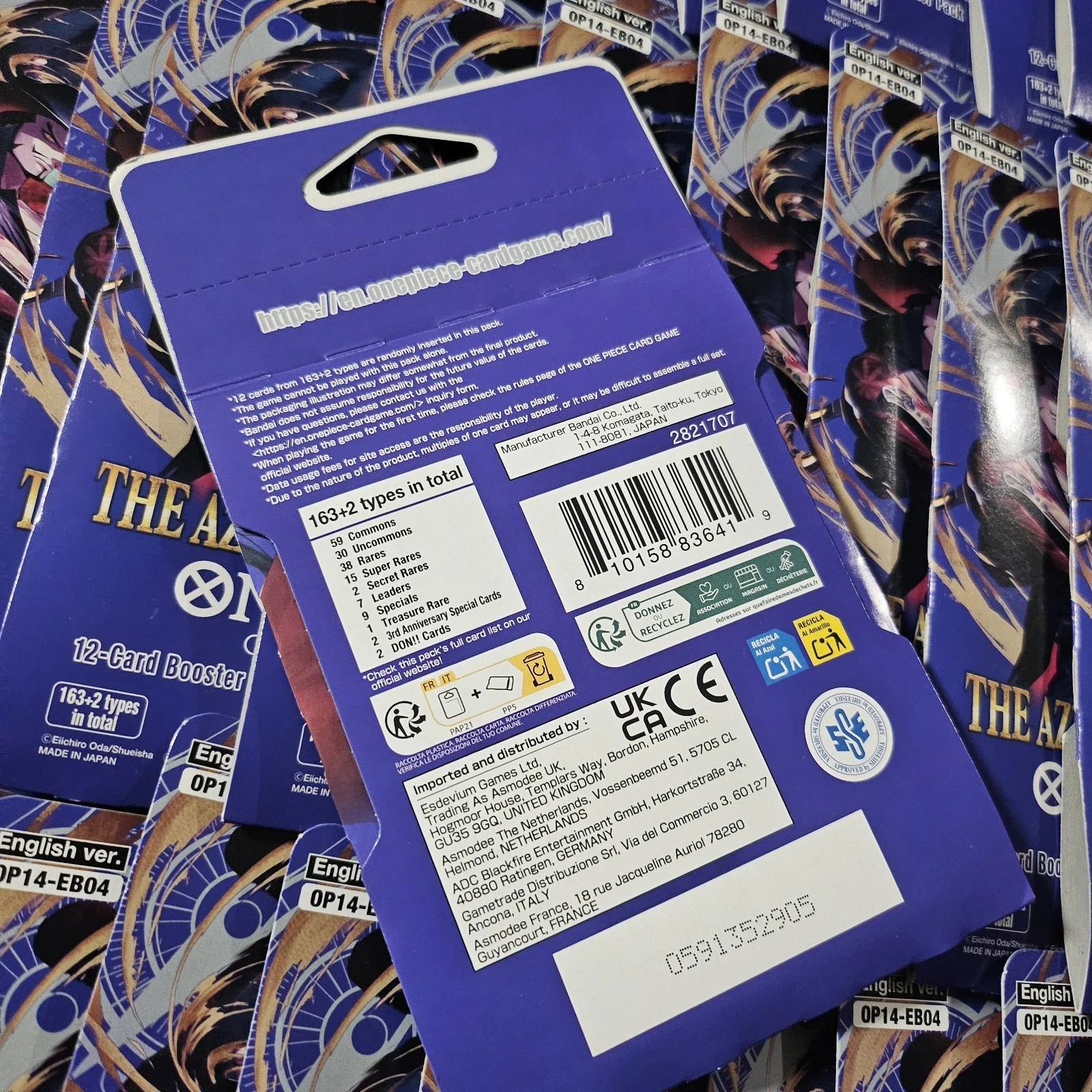 One Piece TCG: The Azure Sea's Seven (OP-14) Booster Box 8 OP-BIG- Sale! One-Piece Card Game OP14
