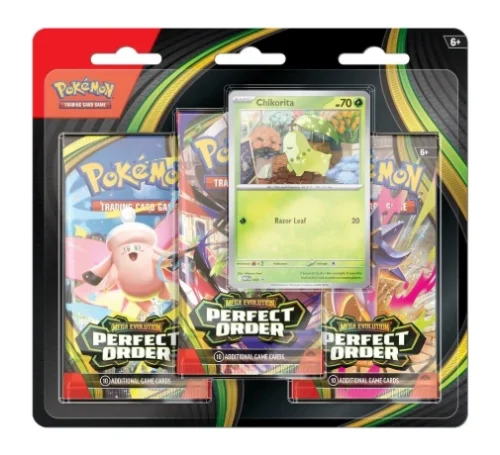 Pokemon Mega Evolution Perfect Order 3-Pack Blister Pack - 24 Pack Box