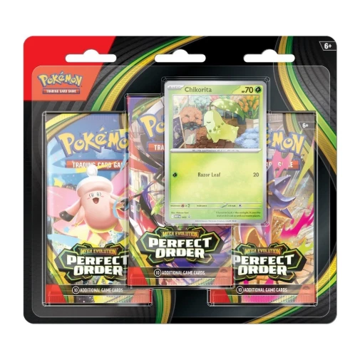 Pokémon Mega Evolution Perfect Order 3-Pack Blister Pack - 24 Pack Box 1 Pokemon Mega Evolution Perfect Order 3-Pack Blister Pack - 24 Pack Box