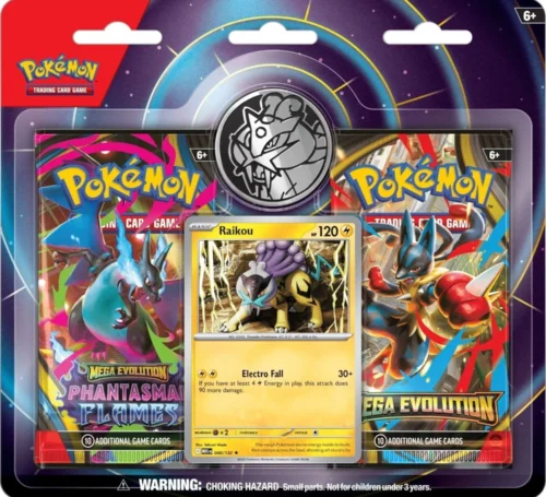 Pokémon Mega Evolution & Phantasmal Flames Raikou 2-Pack Blister Pack - 24 Pack Box