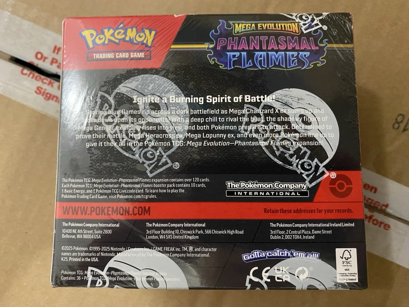 2025 Pokémon Mega Evolution Phantasmal Flames Factory Sealed Booster Box 3 2025 Pokémon Mega Evolution Phantasmal Flames Factory Sealed Booster Box - Image 3